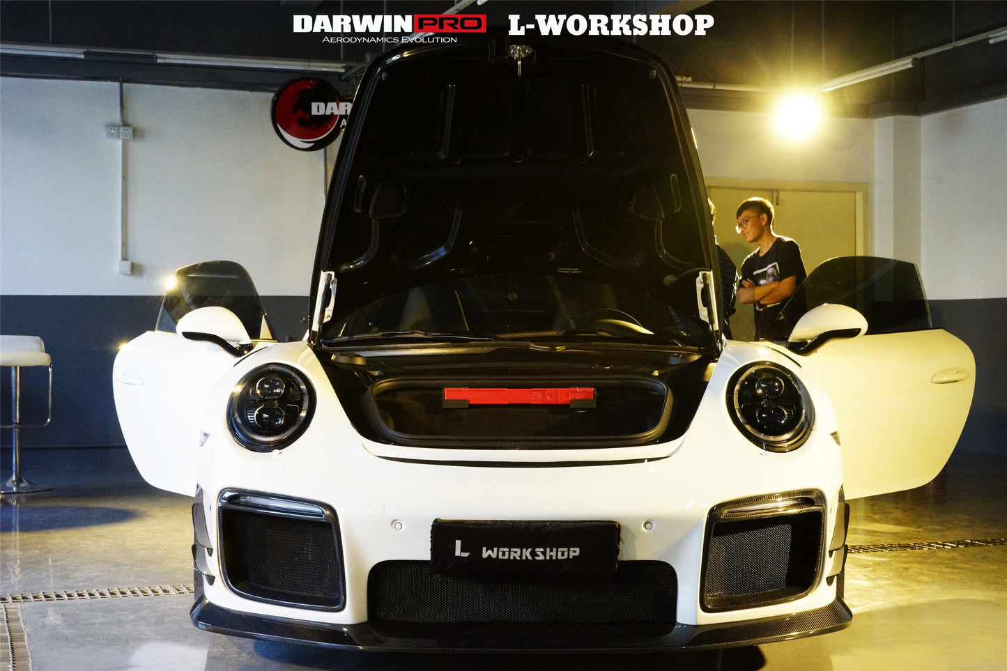 2013-2019 Porsche 911 991 Turbo/S GT2RS Style Partial Carbon Fiber Front Bumper and Fender - DarwinPRO Aerodynamics
