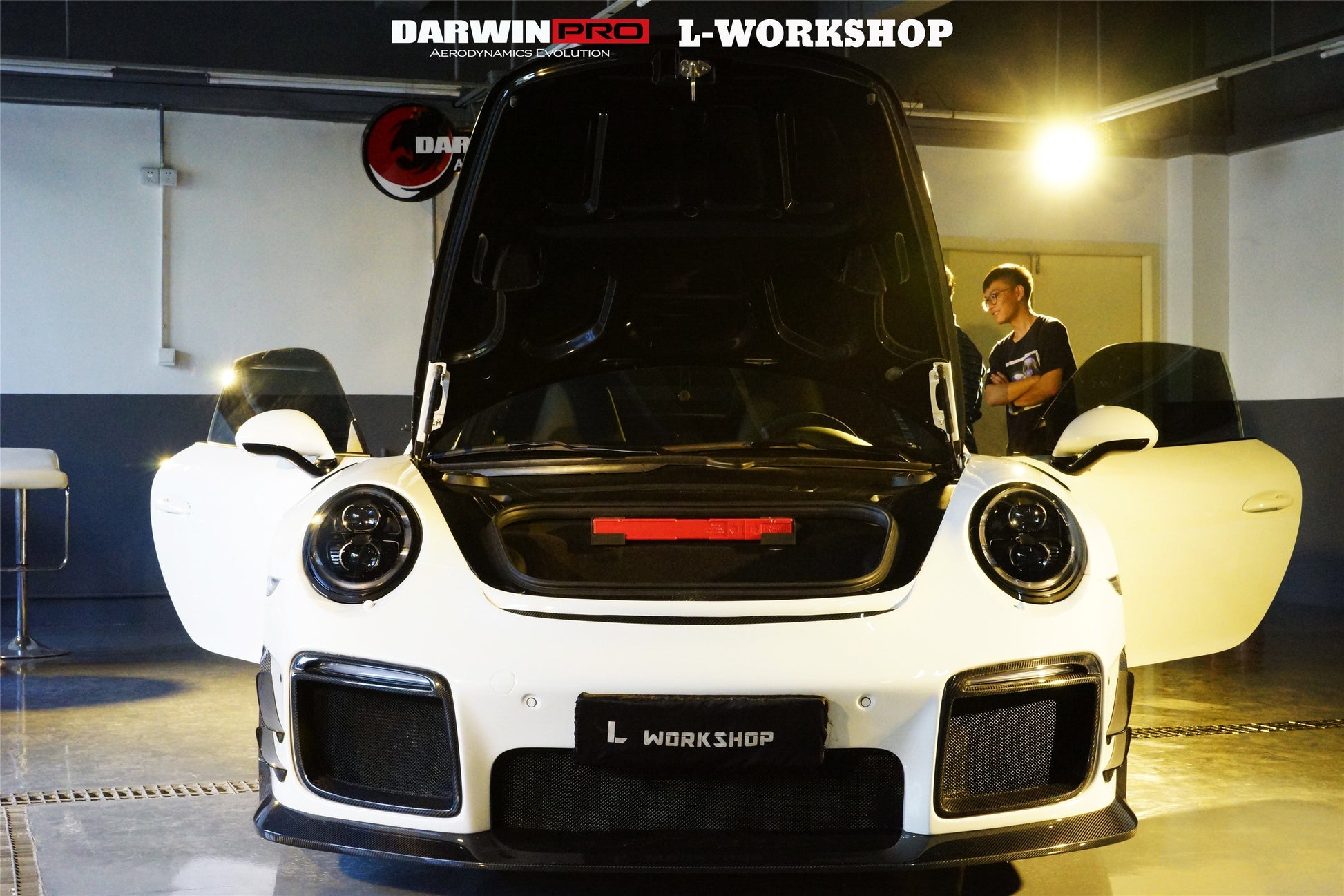 2013-2019 Porsche 911 991 Turbo/S GT2RS Style Partial Carbon Fiber Front Bumper and Fender - DarwinPRO Aerodynamics