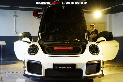 2013-2019 Porsche 911 991 Turbo/S GT2RS Style Partial Carbon Fiber Front Bumper and Fender - DarwinPRO Aerodynamics