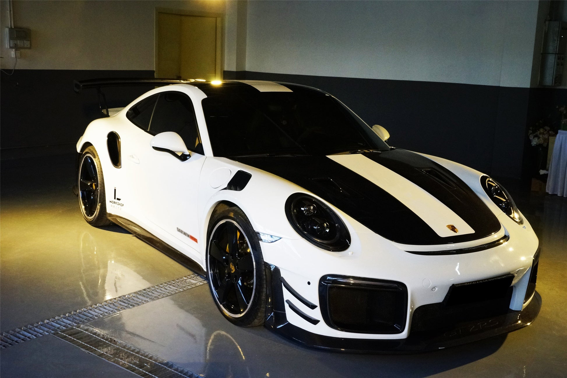 2013-2019 Porsche 911 991 Turbo/S GT2RS Style Partial Carbon Fiber Front Bumper and Fender - DarwinPRO Aerodynamics