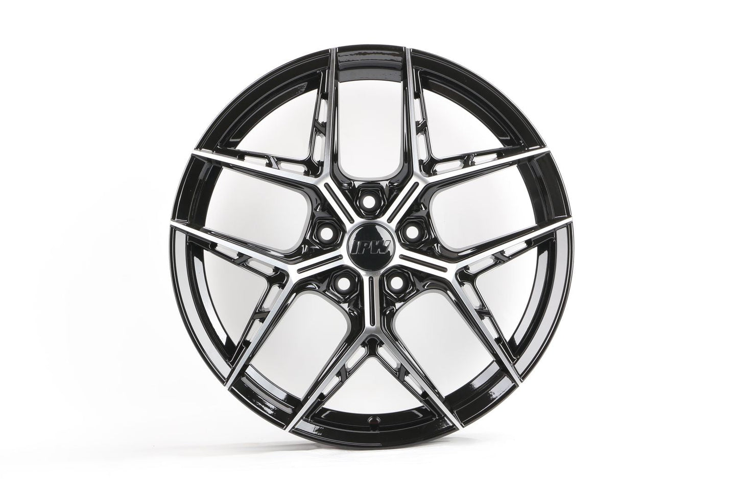 E032 Black Machined Face 18x8.5 ET35 5x114.3 - Square Set (4 Wheels)
