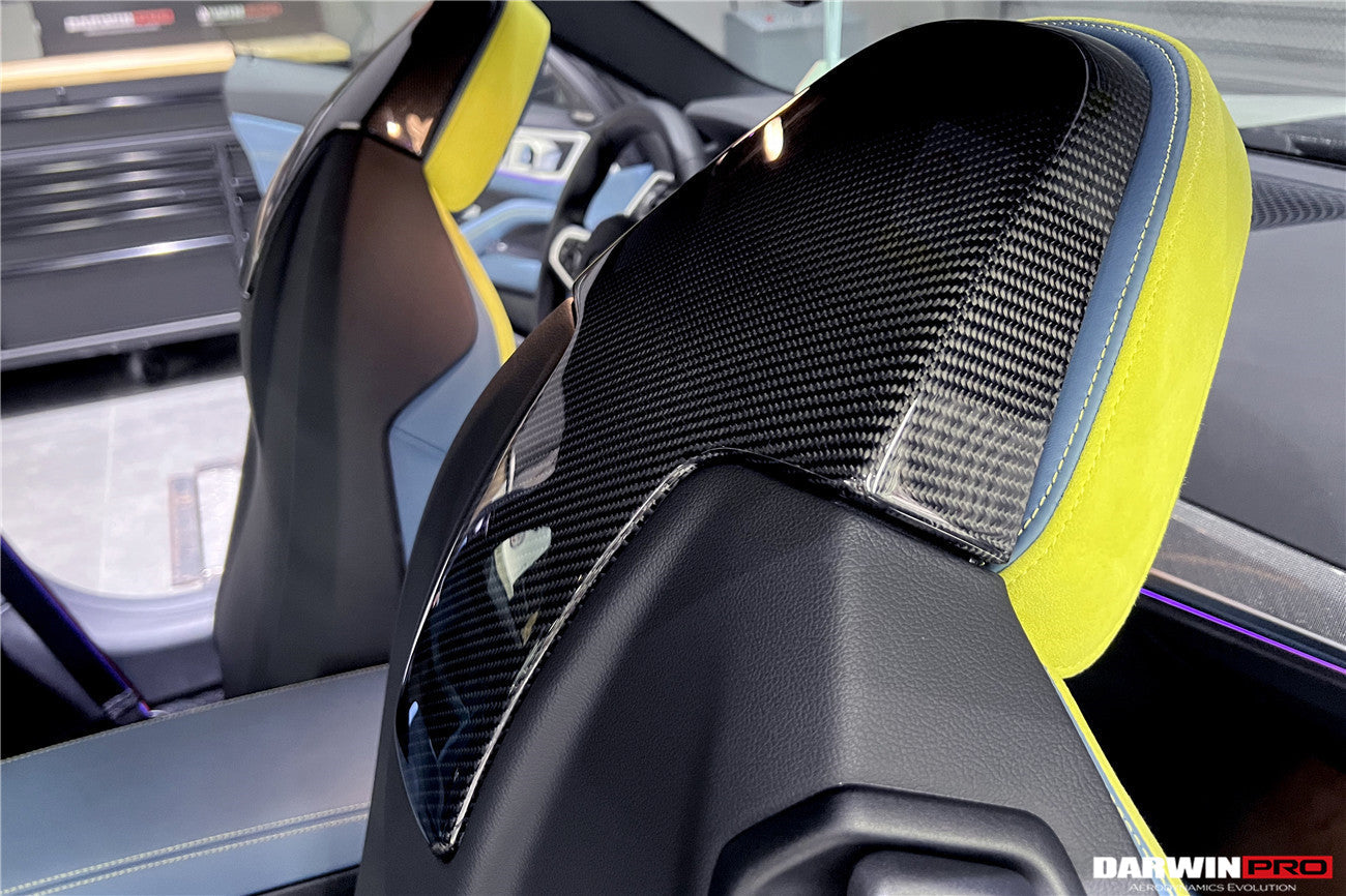2021-UP BMW M3 G80 M4 G82/G83 Carbon Fiber Up Seat-Back Cover - DarwinPRO Aerodynamics