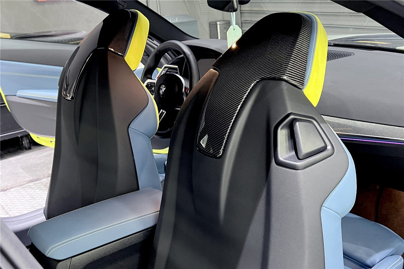 2021-UP BMW M3 G80 M4 G82/G83 Carbon Fiber Up Seat-Back Cover - DarwinPRO Aerodynamics
