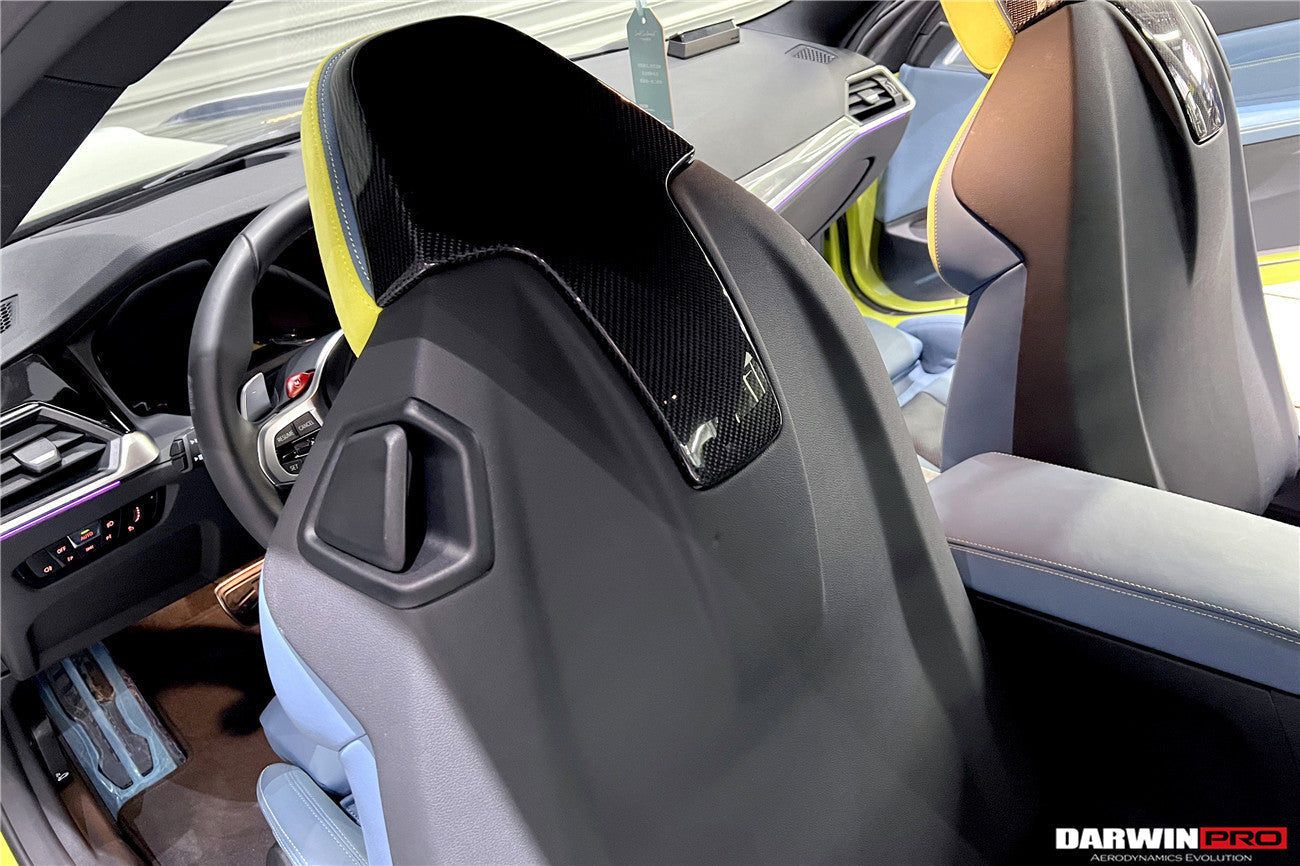 2021-UP BMW M3 G80 M4 G82/G83 Carbon Fiber Up Seat-Back Cover - DarwinPRO Aerodynamics