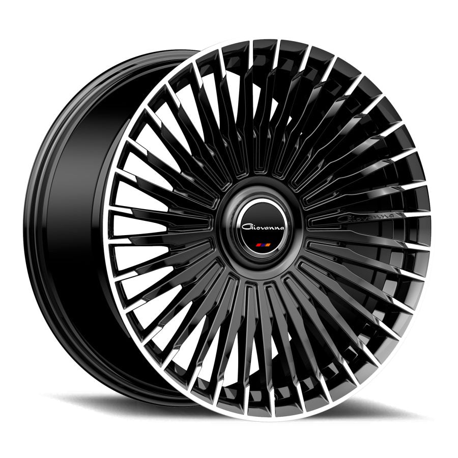 Giovanna TULUM gloss black with machined tips wheel detail