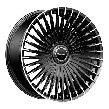 Giovanna TULUM gloss black with machined tips wheel detail