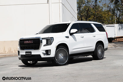 GMC Yukon-24″-Kessab-Machined Black – Koko Kuture KESSAB wheels on vehicle
