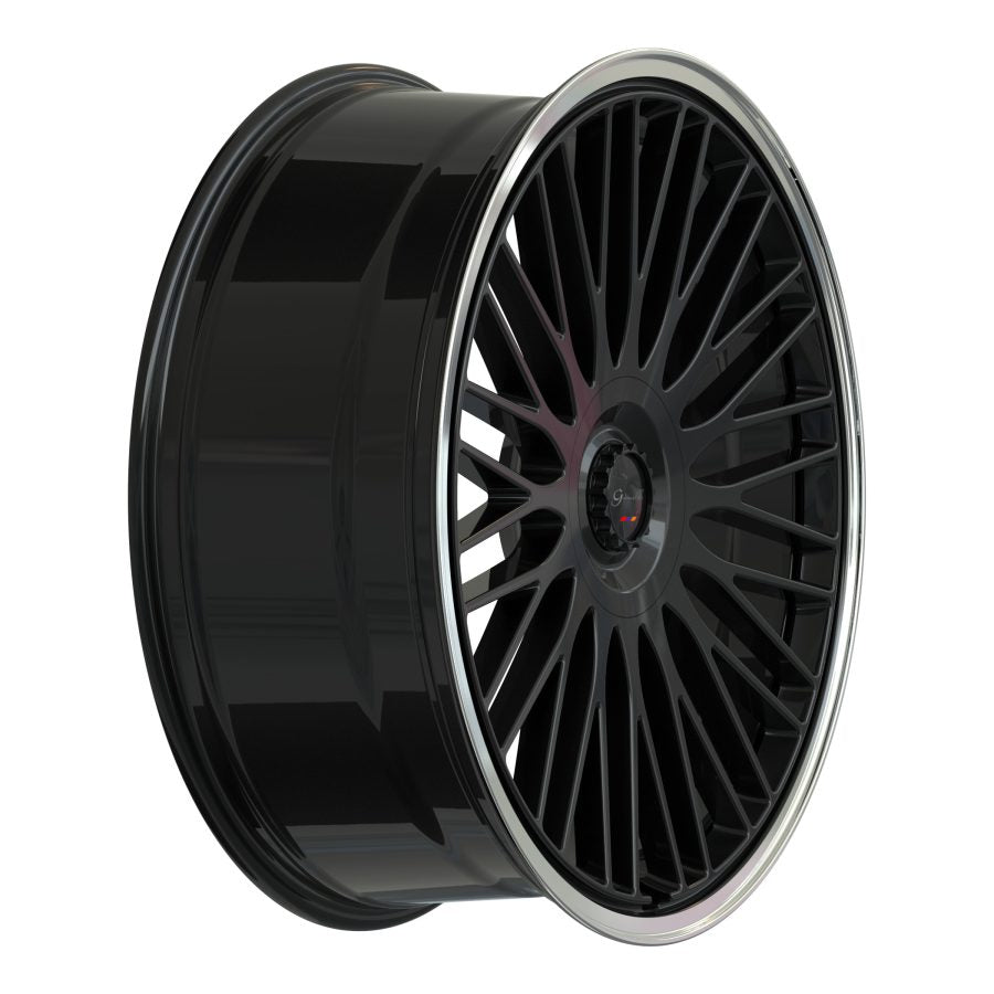 Gianelle ARIA GLOSS BLACK WITH POLISHED LIP wheel