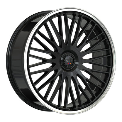 Gianelle ARIA GLOSS BLACK WITH POLISHED LIP wheel