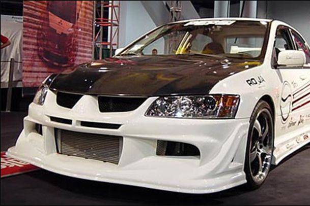 2003-2006 Mitsubishi Evo 7/8/9 VS Style Front Bumper - Carbonado