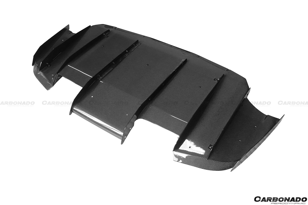 2014-2020 BMW M3 F80 & M4 F82 VA Style Carbon Fiber Rear Diffuser w/ Lip - Carbonado