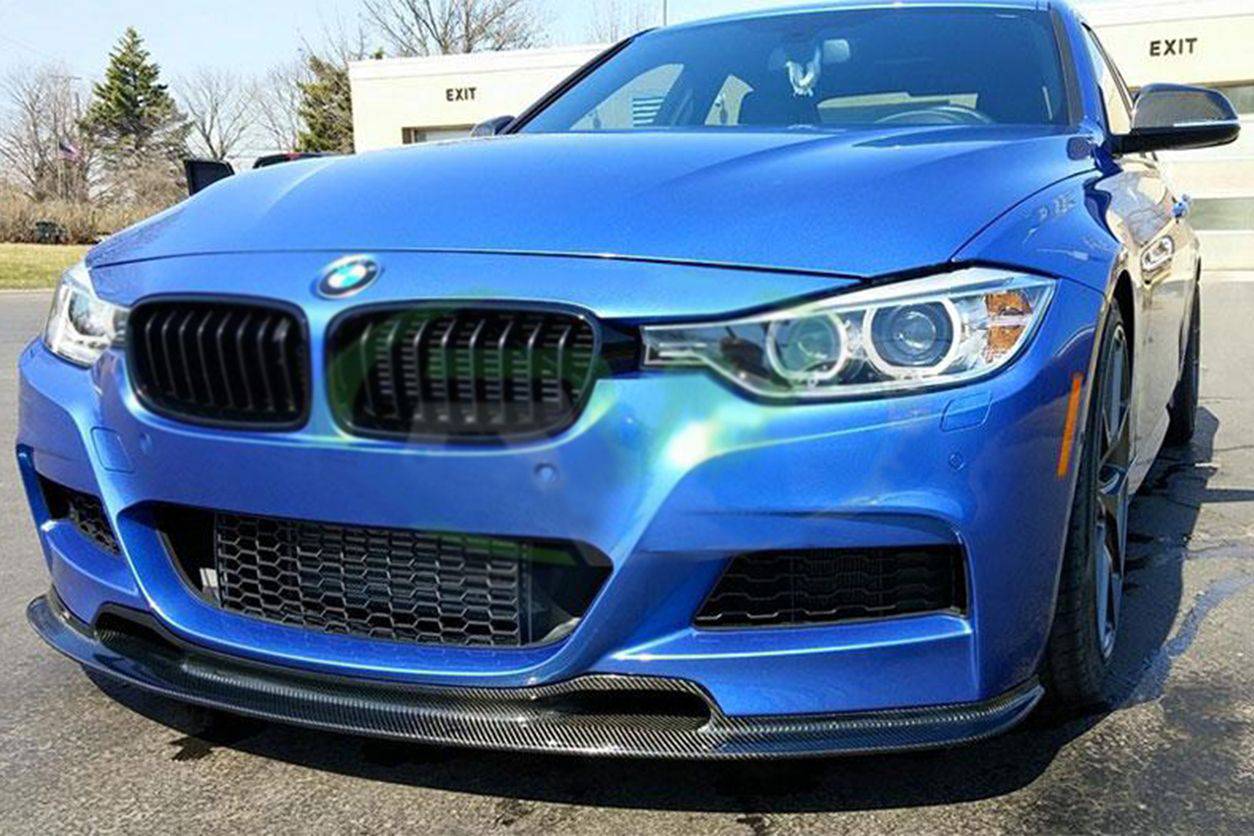 2013-2019 BMW 3 Series F30 F35 VA Style Carbon Fiber Front Lip(For MT Rear Bumper only) - Carbonado