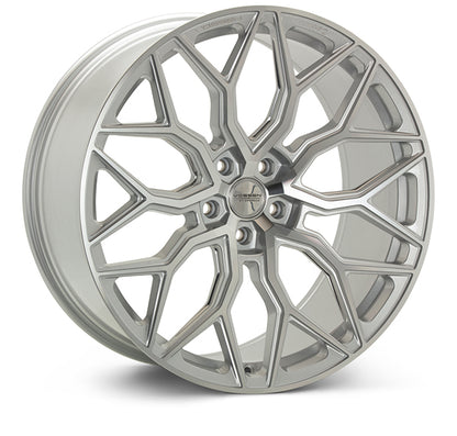 Vossen HF2 Silver Polished wheel — complete wheel view