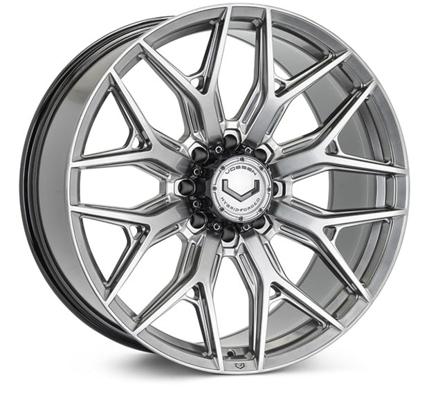 Vossen HF6-4 Hyper Gunmetal wheel — complete wheel view