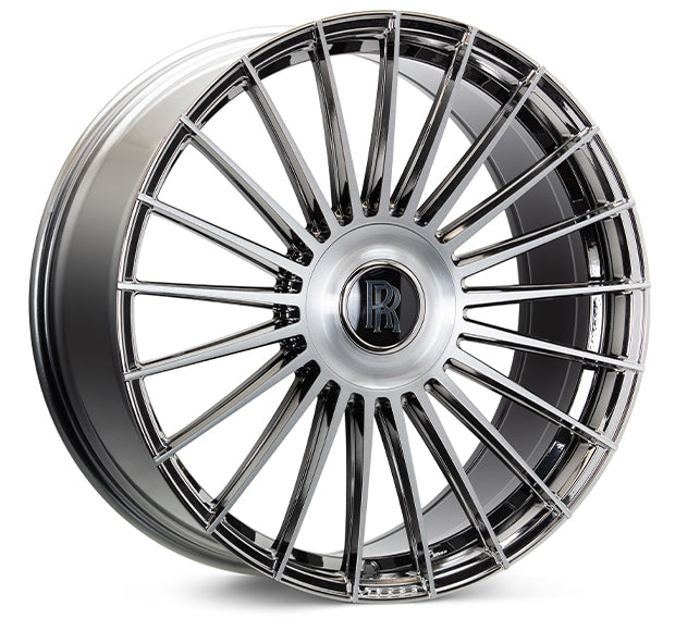 Vossen HF8 EMC Polished / Brushed wheel — complete wheel view