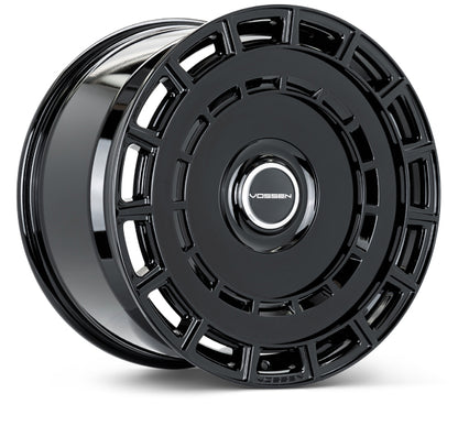 Vossen HF9 Gloss Black — complete wheel view