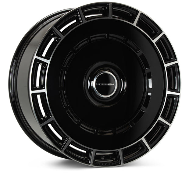 Vossen HF9 Gloss Black Polished — complete wheel view