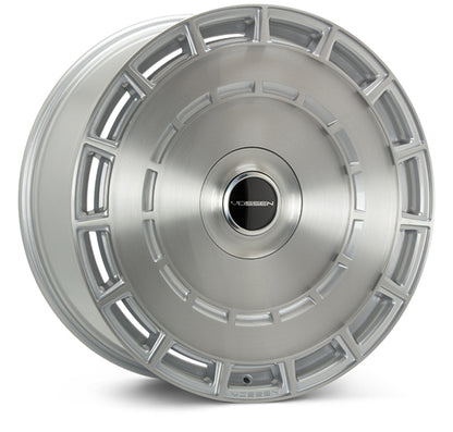 Vossen HF9 Silver Brushed — complete wheel view
