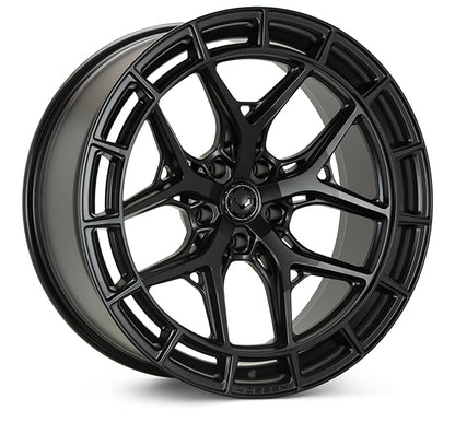 Vossen HFX1 Satin Black wheel — complete wheel view