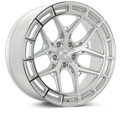 Vossen HFX1 Silver Polished wheel — complete wheel view