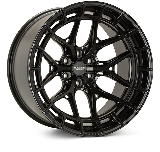 Vossen HFX1 Satin Black wheel — complete wheel view
