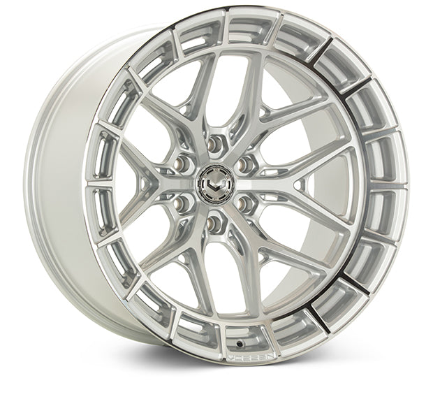 Vossen HFX1 Silver Polished wheel — complete wheel view