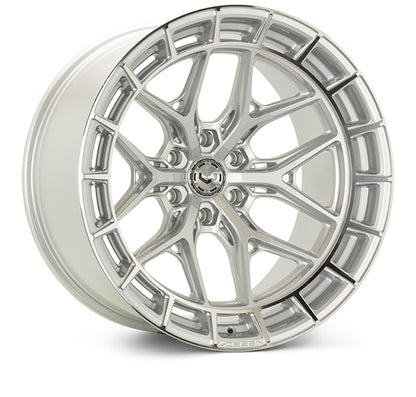 Vossen HFX1 Silver Polished wheel — complete wheel view