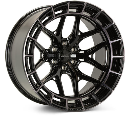 Vossen HFX1 Tinted Gloss Black wheel — complete wheel view