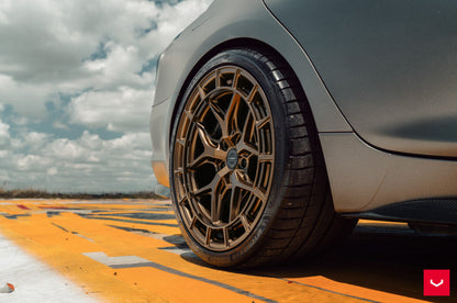 Vossen HFX1 five-lug Terra Bronze — complete wheel mounted on vehicle