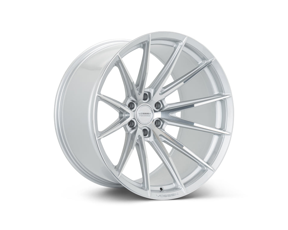 Vossen HFX2 Silver Polished wheel — complete wheel view