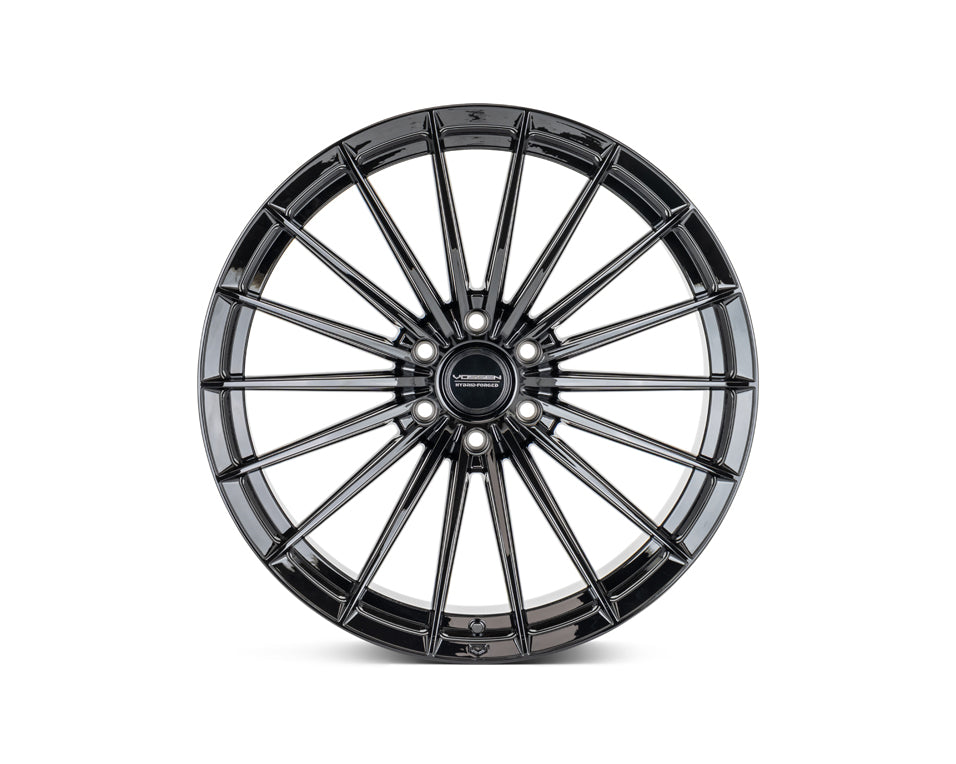 Vossen HFX4 Gloss Black wheel — complete wheel view