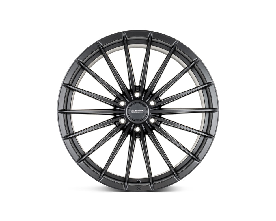Vossen HFX4 Satin Black wheel — complete wheel view