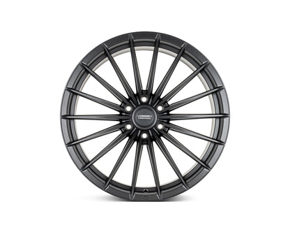 Vossen HFX4 Satin Black wheel — complete wheel view