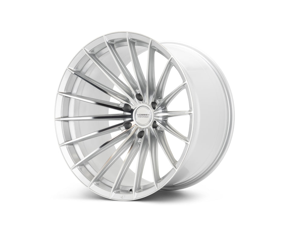 Vossen HFX4 Silver Polished wheel — complete wheel view
