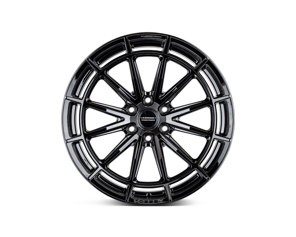 Vossen HFX5 Gloss Black wheel — complete wheel view
