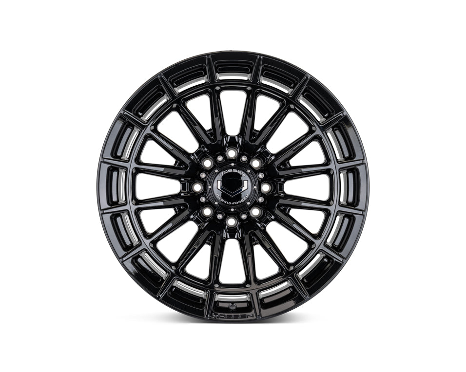 Vossen HFX5 Gloss Black wheel — complete wheel view