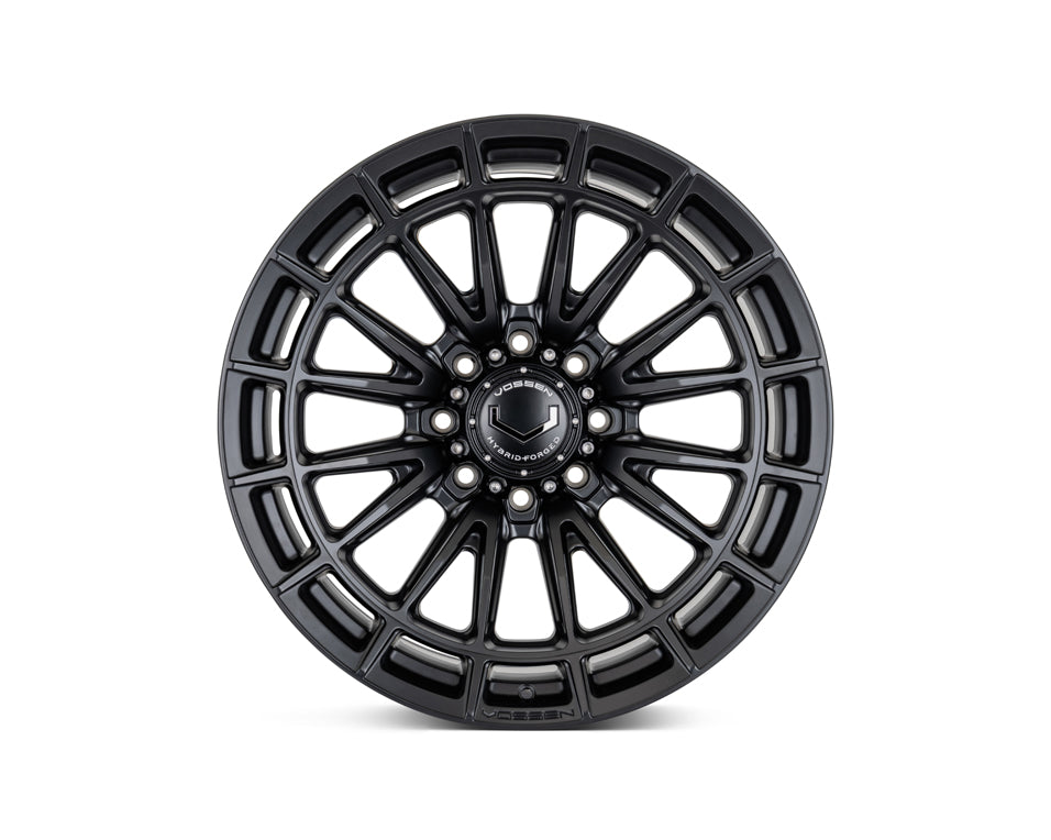 Vossen HFX5 Satin Black wheel — complete wheel view