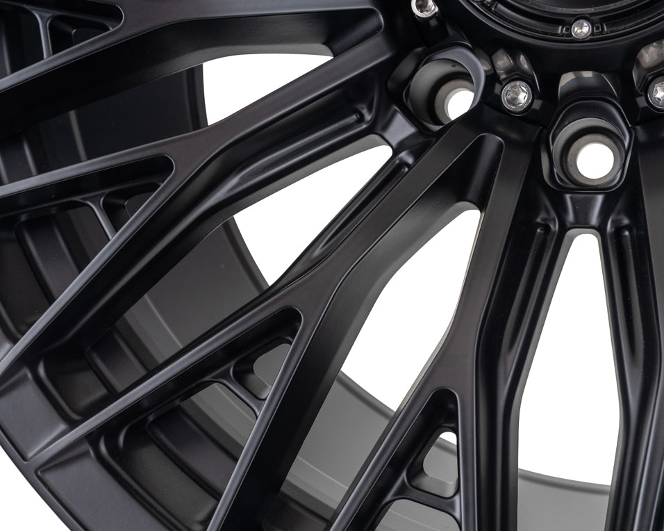 Vossen HFX6 eight-lug Satin Black detail