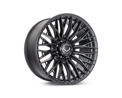 Vossen HFX6 eight-lug Satin Black complete wheel