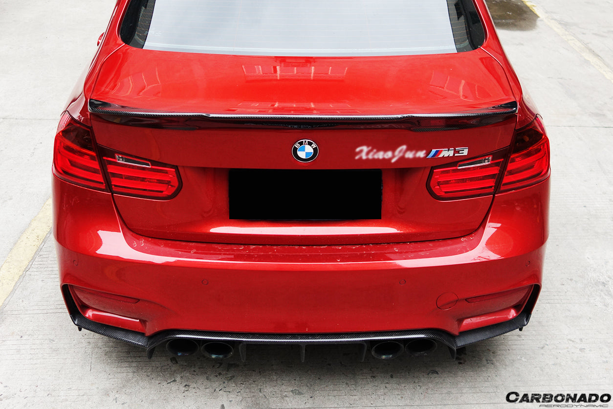 2014-2020 BMW M3 F80 / 3 Series F30 F35 VRS Style Carbon Fiber Trunk Spoiler - Carbonado