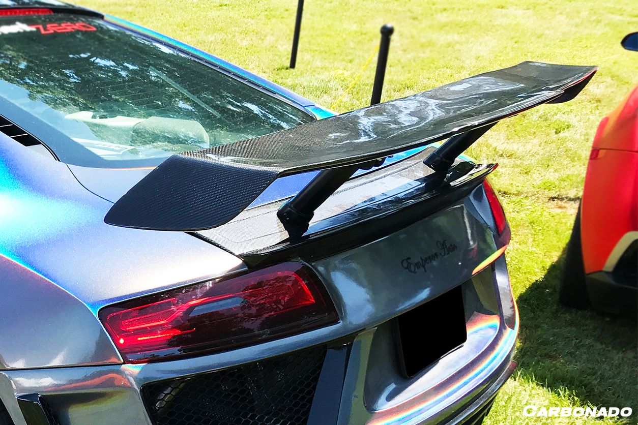 2006-2015 Audi R8 Coupe PI Style Carbon Fiber Trunk Spoiler Wing - Carbonado
