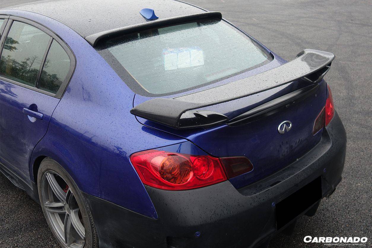 2007-2013 Infiniti G25/G35/G37 Sedan BS Style Carbon Fiber Trunk Spoiler - Carbonado Aero