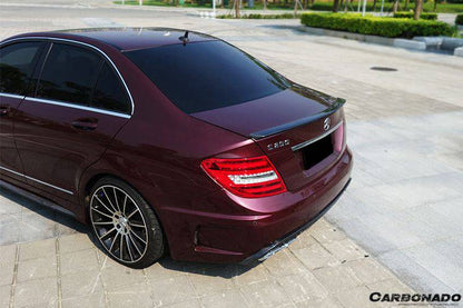 2008-2014 Mercedes Benz W204 C Class/ C63 AMG Sedan OE Style Carbon Fiber Trunk Spoiler - Carbonado Aero