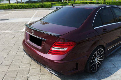 2008-2014 Mercedes Benz W204 C Class/ C63 AMG Sedan OE Style Carbon Fiber Trunk Spoiler - Carbonado