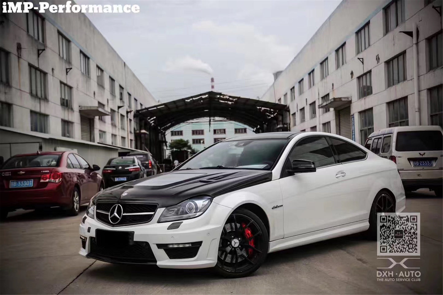 2012-2014 Mercedes Benz W204 C63 AMG IMP Performance Carbon Fiber Hood - DarwinPRO Aerodynamics