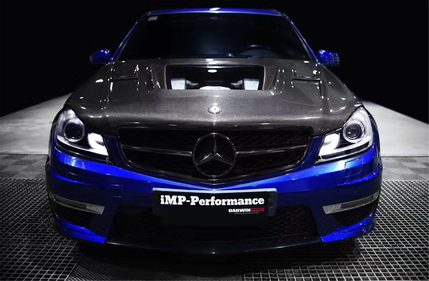 2012-2014 Mercedes Benz W204 C63 AMG IMP Performance Carbon Fiber Hood - DarwinPRO Aerodynamics