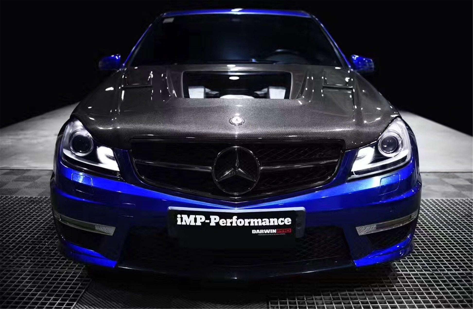 2012-2014 Mercedes Benz W204 C63 AMG IMP Performance Carbon Fiber Hood - DarwinPRO Aerodynamics
