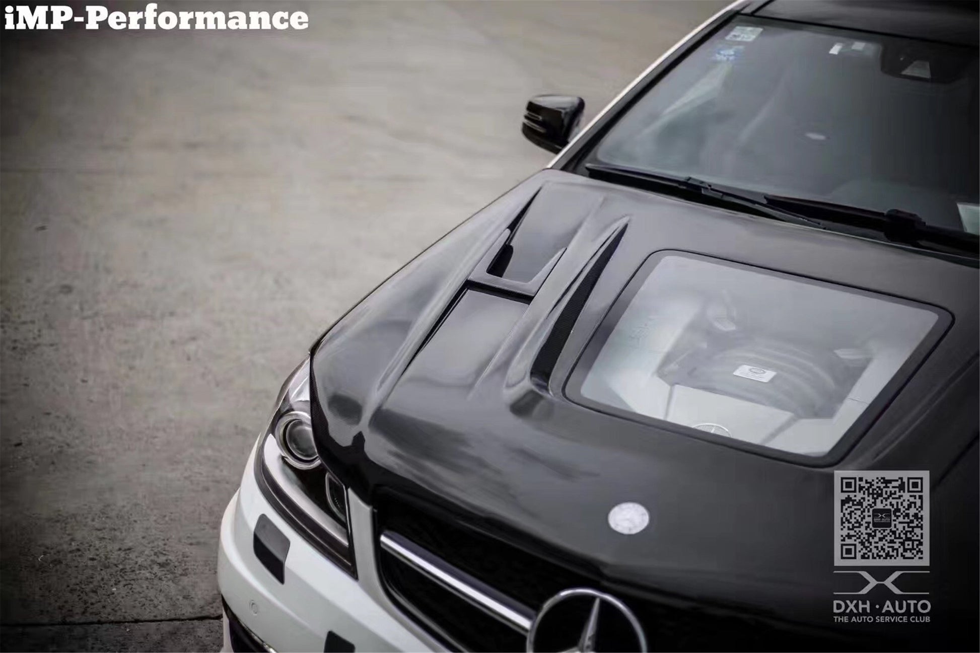 2012-2014 Mercedes Benz W204 C63 AMG IMP Performance Carbon Fiber Hood - DarwinPRO Aerodynamics
