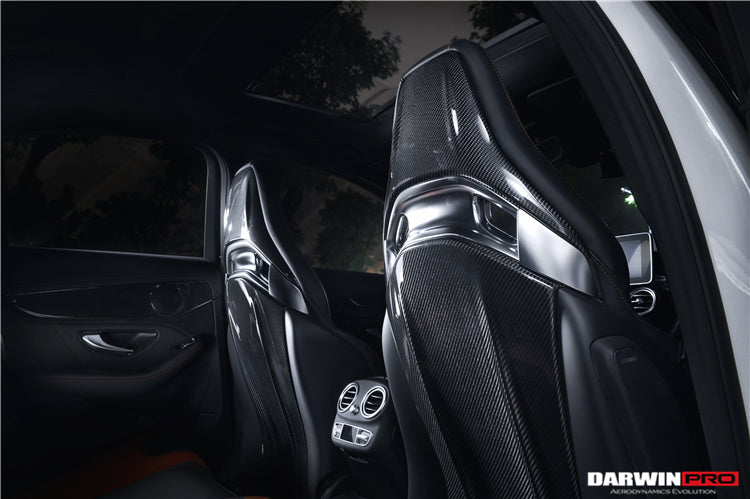 2015-2018 Mercedes Benz C63/S/CLA45 AMG Sedan Carbon Fiber Seat-back Cover - DarwinPRO Aerodynamics