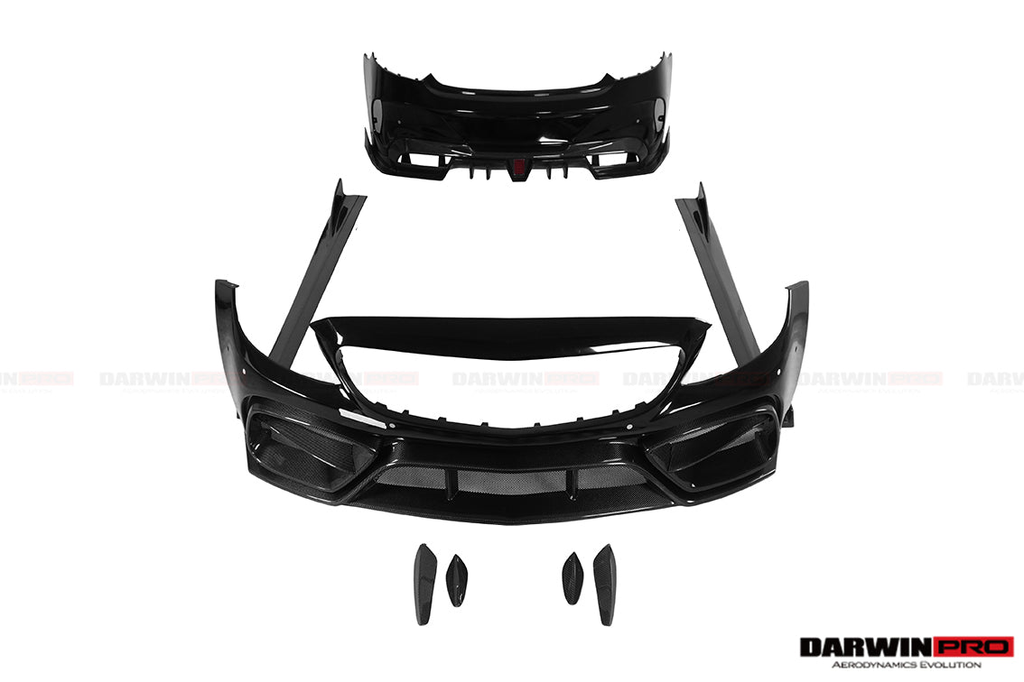 2015-2018 Mercedes Benz W205 C63/S AMG Coupe IMP Performance Partial Carbon Fiber Full Body Kit - DarwinPRO Aerodynamics